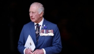 Britain's King Charles III leaves after attending a service of thanksgiving to mark the 80th anniversary of VE Day, or Victory in Europe Day, marking the end of the Second World War in Europe, at Westminster Abbey in London on May 8, 2025. (Photo by BENJAMIN CREMEL / AFP)