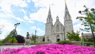 The St. Thomas of Villanova Church on the campus of Villanova University on May 8, 2025, in Villanova, Pennsylvania. (Photo by Matthew Hatcher / AFP)