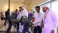 Qatar University students during the media training.  