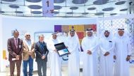 Officials at the book launch during Doha International Book Fair.
