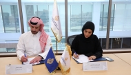 Al Jazeera Media Institute and Education Above All Foundation officials during the signing of the agreement. 
