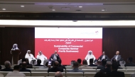 Panelists exchanging ideas during the high-level seminar titled ‘Sustainability in Single Family Offices’ held at the Ministry’s headquarters in Lusail, recently.