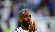 Lyon's French forward #10 Alexandre Lacazette reacts during the warm up before the French L1 football match between Olympique Lyonnais (OL) and SCO Angers at The Groupama Stadium in Decines-Charpieu, central-eastern France on May 17, 2025. (Photo by OLIVIER CHASSIGNOLE / AFP)
