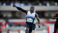 Representational file photo. Kenya's Ferdinand Omanyala celebrates wining the men's 100 meters race during the third edition of Kip Keino Classic at the Kasarani stadium in Nairobi, Kenya May 7, 2022. REUTERS/Monicah Mwangi

