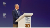 Founder of Bloomberg Media Group Michael Bloomber speaking during the opening of Qatar Economic Forum yesterday.