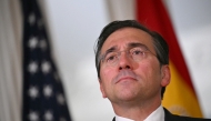Photo used for representational purposes. Spanish Foreign Minister Jose Manuel Albares in the Treaty Room of the State Department in Washington, DC, on May 22, 2025. Photo by Drew ANGERER / AFP.