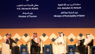 Minister of Municipality H E Abdullah bin Hamad bin Abdullah Al Attiyah during a discussion at  Asir Investment Forum in Riyadh.