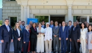 Permanent Representative of Qatar in Geneva H E Dr. Hend bint Abdalrahman Al Muftah,  UNCTAD Secretary-General H E Rebeca Grynspan, and other dignitaries at the event.