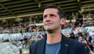 (FILES) Parma's Romanian coach Cristian Chivu looks on during the Italian Serie A football match between Parma and Inter Milan at the Ennio Tardini Stadium in Parma on April 5, 2025.