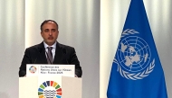 Minister of Environment and Climate Change H E Dr. Abdullah bin Abdulaziz bin Turki Al-Subaie addressing the 3rd United Nations Ocean Conference, in Nice, France.