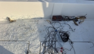 A seized banned fishing net during an inspection campaign.