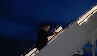 US President Donald Trump boards Air Force One after leaving the G7 Leaders' Summit early on June 16, 2025 in Calgary, Alberta. Chip Somodevilla/Getty Images/AFP 