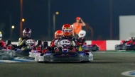 Tameem Hassiba (right) leads the pack during the finale.
