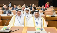 Members of Shura Council Their Excellencies Essa bin Arar Al-Romaihi and Ahmed bin Sultan Al-Aseeri during the meeting.