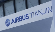 An Aribus Tianjin logo is displayed on a wall at a ground-breaking ceremony for the Airbus A330 completion and delivery center in Tianjin, China, March 2, 2016. REUTERS/Kim Kyung-Hoon