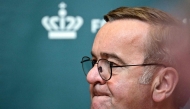 German Defence Minister Boris Pistorius looks on during a press conference with the Danish Defence Minister after their meeting in Copenhagen on June 30, 2025. (Photo by Tobias Schwarz / POOL / AFP)
