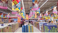  A view of a Safari hypermarket with the promo materials.