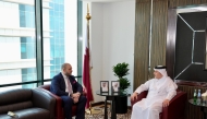 Minister of Environment and Climate Change H E Dr. Abdullah bin Abdulaziz bin Turki Al Subaie meeting Ambassador of the European Union to Qatar H E Dr. Cristian Tudor yesterday.
