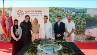 Chairperson of Qatar Museum H E Sheikha Al Mayassa bint Hamad Al-Thani with other dignitaries at the  ‘Qatar Square' project in Tirana, Albania. 