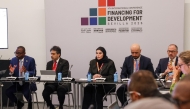 Minister of State for International Cooperation H E Maryam bint Ali bin Nasser Al Misnad and other dignitaries attending the conference held in Seville, Spain. 