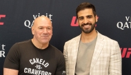 CEO of Visit Qatar Eng Abdulaziz Ali Al-Mawlawi (right) with UFC President and CEO Dana White.