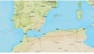 Screengrab from earthquake.usgs.gov of the recent seismic activity near Spain 