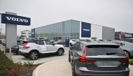 Volvo cars are seen on the forecourt of a Volvo dealership in Reading, west of London, on March 2, 2021. Photo by Ben STANSALL / AFP