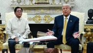 US President Donald Trump speaks alongside Filipino President Ferdinand Marcos Jr. during a meeting in the Oval Office at the White House in Washington, DC, on July 22, 2025. (Photo by ANDREW CABALLERO-REYNOLDS / AFP)
