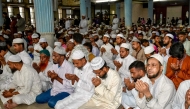 Muslims offer a special prayer at the Baitul Mukarram National Mosque in Dhaka on July 25, 2025, for the victims of the tragic plane crash at the Milestone School and College. Photo by Rafiqul ISLAM / AFP