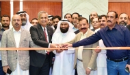 Board Member of Qatar Chamber, Dr. Mohamed bin Jawhar Al Mohamed and President of the Islamabad Chamber of Commerce and Industry, Nasir Mansoor Qureshi with other officials during the opening of exhibition.