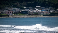 This general view shows Heisaura Beach in the city of Tateyama of Chiba Prefecture after the tsunami advisory was lifted on July 31, 2025. (Photo by Philip FONG / AFP)