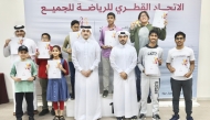 Leading players of the tournament pictured with officials.