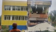 This frame grab taken from video released by the Russian Ministry of Emergency Situations taken and released on July 30, 2025 shows rescuers inspecting a damaged kindergarten building in Russia's Kamchatka region after an 8.8 magnitude earthquake struck off Russia's far east coast. Photo by RUSSIAN MINISTRY OF EMERGENCY SITUATIONS / AFP.