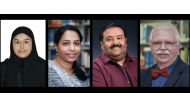 FROM LEFT: Ruqaia Shoheeduzzaman, Elizabeth Varghese, Dr. Samson Mathews Samuel, and Dr. Dietrich Büsselberg