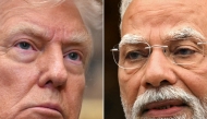 This combination of pictures created on August 5, 2025 shows US President Donald Trump speaks in Washington, DC, on July 30, 2025 and India's Prime Minister Narendra Modi in New Delhi on July 21, 2025. Photo by Jim WATSON and Sajjad HUSSAIN / AFP.