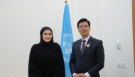 Minister of State for International Cooperation H E Dr. Maryam bint Ali bin Nasser Al Misnad meeting with ECOSOC President H E Lok Bahadur Thapa on the sidelines of the UN Conference on Landlocked Developing Countries in Awaza.
