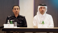 Director of GCO and Chairman of the Permanent Web Summit Organising Committee Sheikh Jassim bin Mansour bin Jabor Al Thani and a Ministry of Interior official during the meeting.