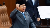 Indonesian President Prabowo Subianto delivers his annual State of the Nation Address, ahead of the country's Independence Day in Jakarta on August 15, 2025. (Photo by Ajeng Dinar Ulfiana / POOL / AFP)
