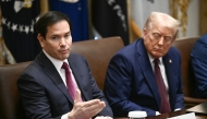 US President Donald Trump looks on as US Secretary of State Marco Rubio speaks during a cabinet meeting in the Cabinet Room of the White House in Washington, DC, on August 26, 2025. (Photo by Mandel NGAN / AFP)