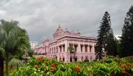 Riverside pink palace Ahsan Manzil in Dhaka. Photo by Munir Uz Zaman / AFP