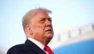 U.S. President Donald Trump speaks to reporters after stepping off Air Force One on September 7, 2025 at Joint Base Andrews, Maryland. Photo by Kevin Dietsch / GETTY IMAGES NORTH AMERICA / Getty Images via AFP