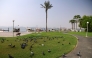 A view of a square in Qatar's capital Doha's seaside corniche on September 10, 2025. Photo by Karim JAAFAR / AFP