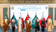 President of the General Tax Authority, Khalifa bin Jassim Al-Jaham Al Kuwari, with other officials during the meeting of Committee of Heads and Directors of Tax Administrations of the Gulf Cooperation Council.
