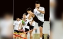 Al Sadd players attend team's training session.