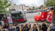 The tram of the French team 