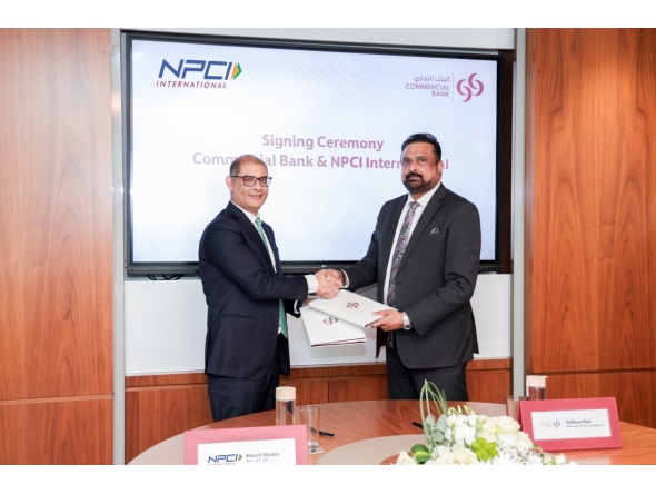 Commercial Bank and NPCI International officials during the agreement signing.