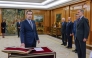 File photo: Newly appointed Spain's Economy Minister Carlos Cuerpo swears on the constitution in front of Spain's King Felipe VI during a ceremony at la Zarzuela Palace in Madrid, on December 29, 2023. (Photo by Andres Ballesteros / POOL / AFP)


