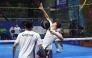 Qatar players in action against Saudi Arabia.