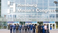 Representatives of Qatar Tourism and partners at Seatrade Cruise Europe 2025 in Hamburg.