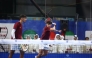 Qatar players in action. 
